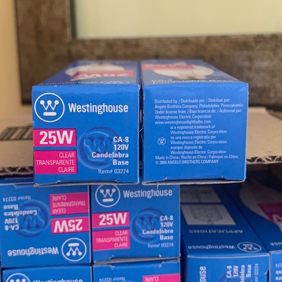 💡 Westinghouse 25W Candelabra Bulbs (lot of 25) - Picture 4 of 5